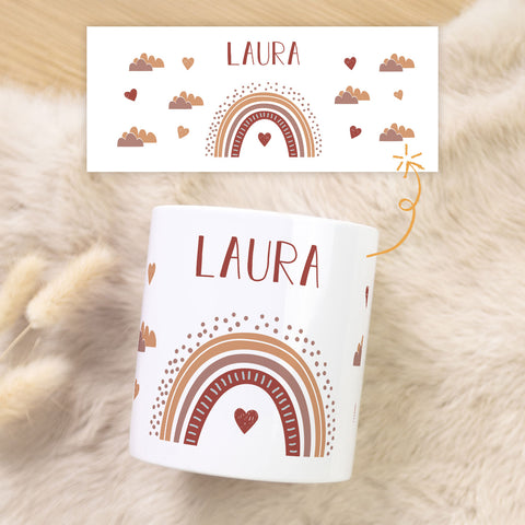 Spardose aus Keramik - Regenbogen