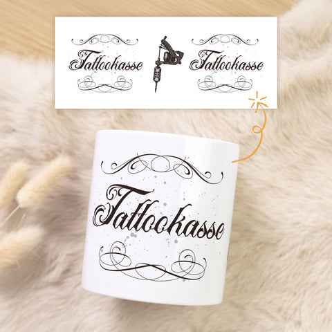 Spardose aus Keramik - Tattookasse