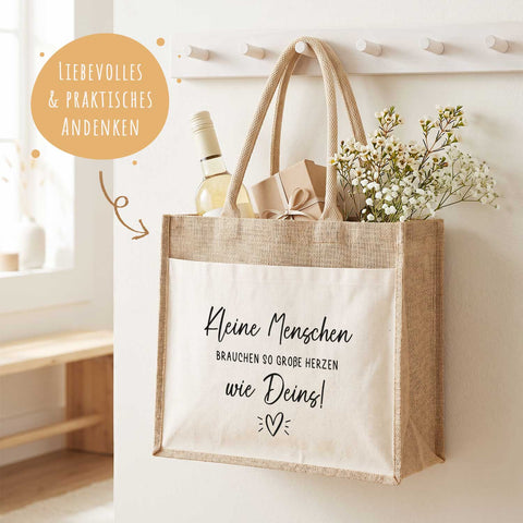 Bedruckte Strandtasche - Kindergartenzeit - Geschenk zum Erzieherabschied