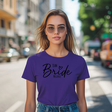 Personalisiertes T-Shirt für Damen - TEAM Bride