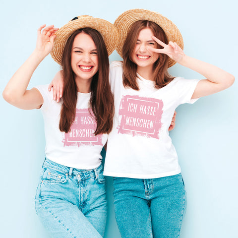 Bedrucktes T-Shirt für Damen - Ich hasse Menschen