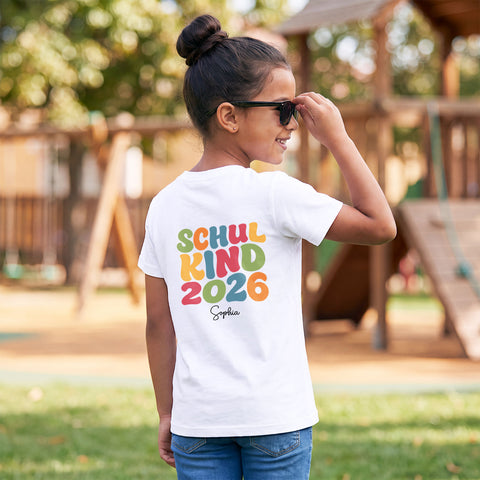 Kinder T-Shirt Schulkind 2026 in Weiß - Ansicht