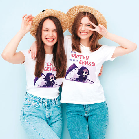 Bedrucktes T-Shirt für Damen - So viele Idioten