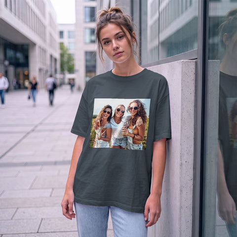 Personalisiertes Oversized T-Shirt - Foto & Wunschtext
