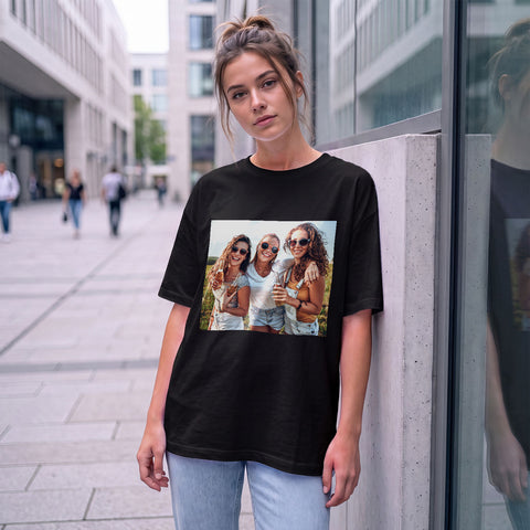Personalisiertes Oversized T-Shirt - Foto & Wunschtext