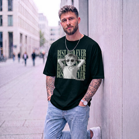 Personalisiertes Oversized T-Shirt - Best Dad Ever