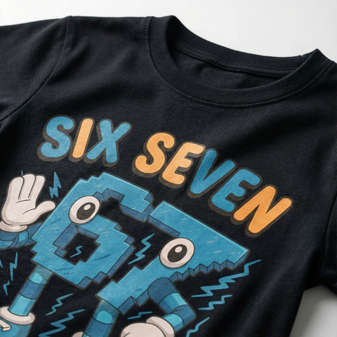 Personalisiertes Kinder T-Shirt - 67 Six Seven
