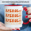 Bedruckte Tasse mit Aperol Spritz Motiv - Aperoliker - Aperol Geschenk für Frauen und Männer