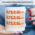 Bedruckte Tasse mit Aperol Spritz Motiv - Aperoliker - Aperol Geschenk für Frauen und Männer