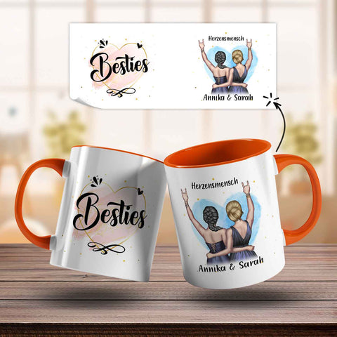 Bedruckte Tasse mit Konfiguration - Beste Freundin