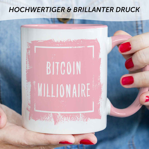 Bedruckte Tasse mit Spruch - Bitcoin Millionaire