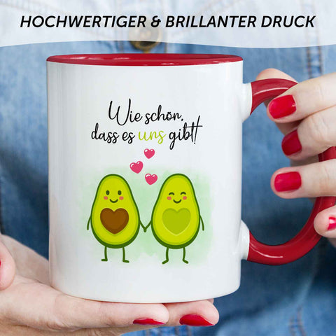 Bedruckte Tasse mit Spruch - Avocado Love