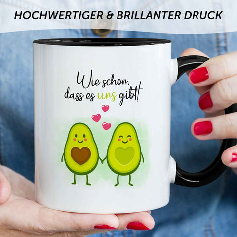 Bedruckte Tasse mit Spruch - Avocado Love