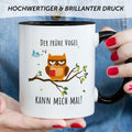 Bedruckte Tasse mit Spruch Der frühe Vogel kann mich mal!