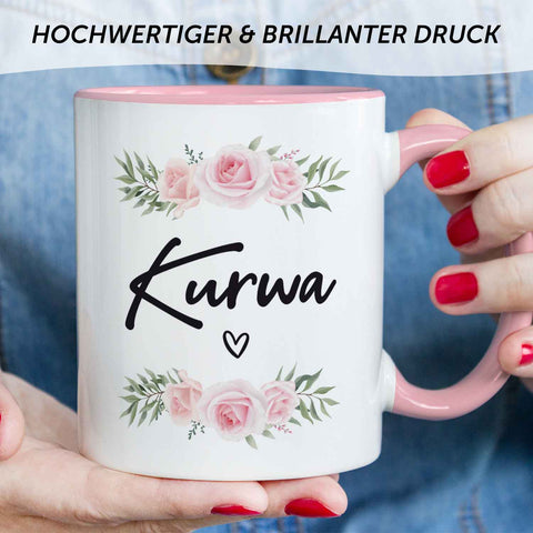 Bedruckte Tasse Kurwa