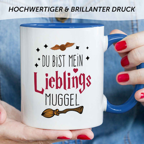 Bedruckte Tasse mit Spruch - Du bist mein Lieblingsmuggel