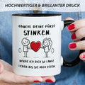 Bedruckte Tasse mit Spruch - Deine Fürze stinken
