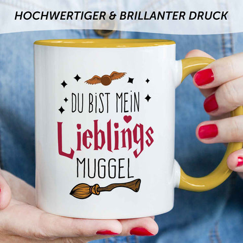 Bedruckte Tasse mit Spruch - Du bist mein Lieblingsmuggel