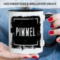 Bedruckte Tasse mit Spruch - "Pimmel"