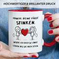 Bedruckte Tasse mit Spruch - Deine Fürze stinken