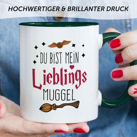 Bedruckte Tasse mit Spruch - Du bist mein Lieblingsmuggel