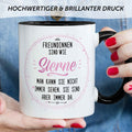Bedruckte Tasse mit Spruch Freundinnen sind wie Sterne