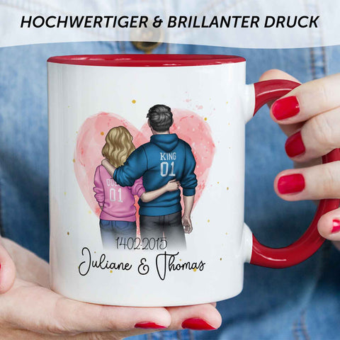 Bedruckte Tasse mit Konfiguration - Pärchen Motiv