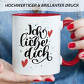 Bedruckte Tasse mit Spruch - Ich liebe dich V2
