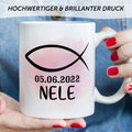 Bedruckte Tasse - zur Konfirmation mit Name & Datum