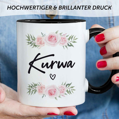 Bedruckte Tasse Kurwa