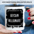 Bedruckte Tasse mit Spruch - Bitcoin Millionaire