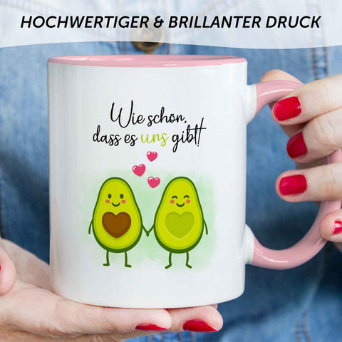 Bedruckte Tasse mit Spruch - Avocado Love