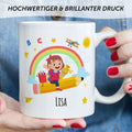 Bedruckte Tasse mit Motiv Einschulung