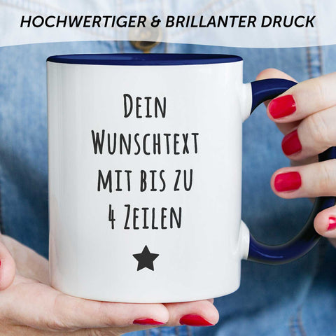Bedruckte Tasse - Wunschtext - Personalisiert mit deinem Wunschmotiv