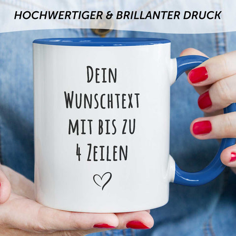 Bedruckte Tasse - Wunschtext - Personalisiert mit deinem Wunschmotiv