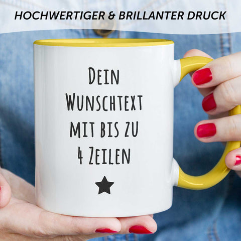 Bedruckte Tasse - Wunschtext - Personalisiert mit deinem Wunschmotiv