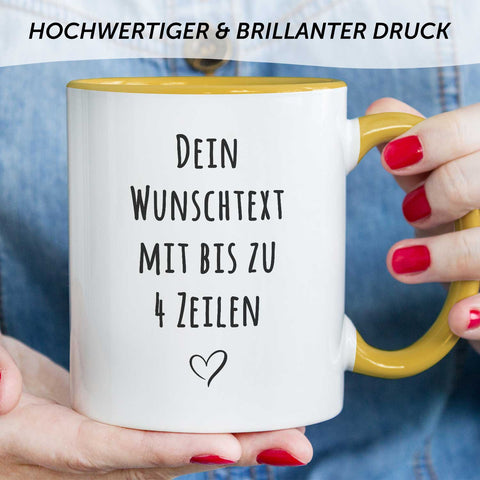 Bedruckte Tasse - Wunschtext - Personalisiert mit deinem Wunschmotiv