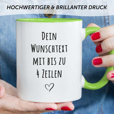 Bedruckte Tasse - Wunschtext - Personalisiert mit deinem Wunschmotiv
