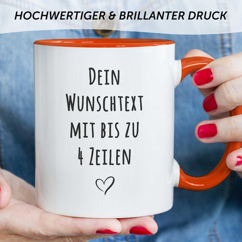 Bedruckte Tasse - Wunschtext - Personalisiert mit deinem Wunschmotiv