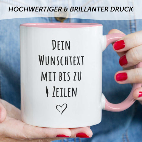 Bedruckte Tasse - Wunschtext - Personalisiert mit deinem Wunschmotiv
