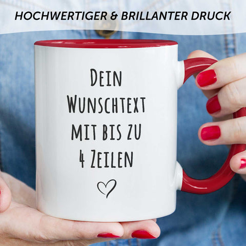 Bedruckte Tasse - Wunschtext - Personalisiert mit deinem Wunschmotiv