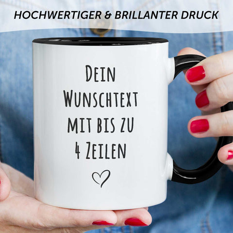 Bedruckte Tasse - Wunschtext - Personalisiert mit deinem Wunschmotiv