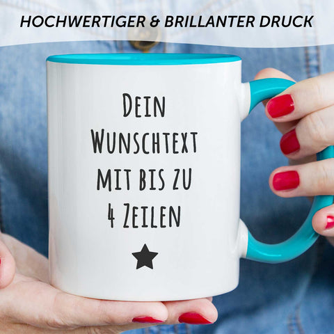 Bedruckte Tasse - Wunschtext - Personalisiert mit deinem Wunschmotiv