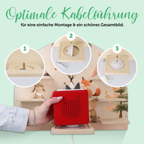 Toniebox Regal für Kinderzimmer - Camping - Personalisiert mit Namen
