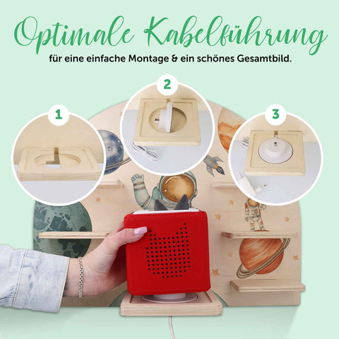Toniebox Regal für Kinderzimmer - Astronaut - Personalisiert mit Namen
