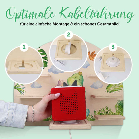 Toniebox Regal für Kinderzimmer - Dino - Personalisiert mit Namen