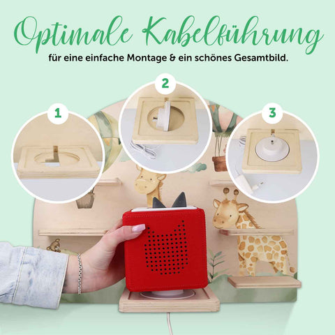 Toniebox Regal für Kinderzimmer - Giraffe - Personalisiert mit Namen