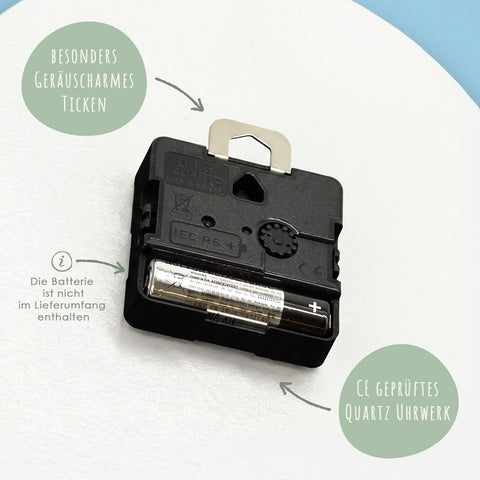 Wanduhr aus Holz Personalisiert - mit UV Druck