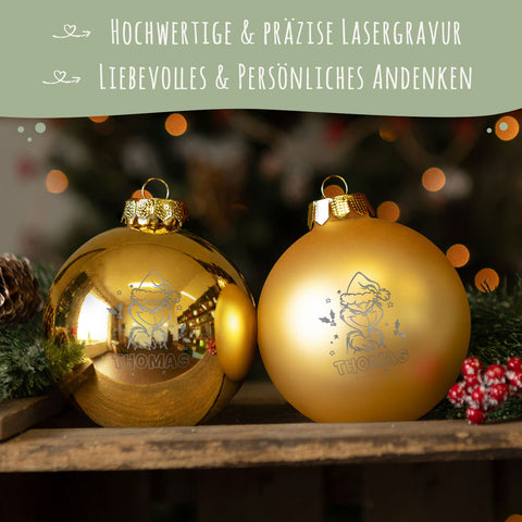 Gravierte Weihnachtskugel - Grinch