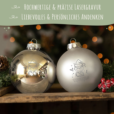 Gravierte Weihnachtskugel - Grinch